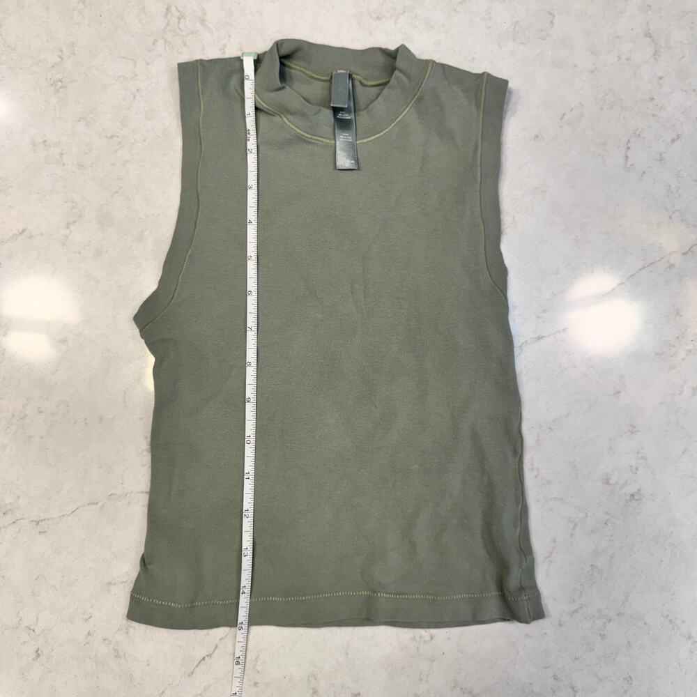 SKIMS Olive Cotton Rib Tank Top XS Quiet Luxury Clean Girl Capsule Wardrobe - Picture 4 of 15